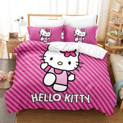 Hello Kitty Girl Pink Red Bedding Set Gift For Your Girlfriend Boyfriend Gift For Love Gift For Friend Best Valentine Present Holiday Gift