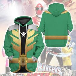 Power Ranger Megaforce 3D Hoodie, Green Ranger Christmas Cosplay 3D Hoodie