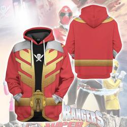 Red Ranger Cosplay Costume, Power Ranger Megaforce 3D Hoodie