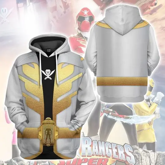 Power Ranger Megaforce 3D Hoodie, Silver Ranger Christmas Cosplay 3D Hoodie