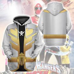 Power Ranger Megaforce 3D Hoodie, Silver Ranger Christmas Cosplay 3D Hoodie