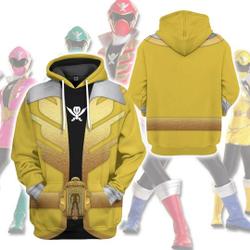 Power Ranger Megaforce 3D Hoodie, Yellow Ranger Christmas Cosplay 3D Hoodie