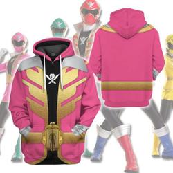 Power Ranger Megaforce 3D Hoodie, Pink Ranger Christmas Cosplay 3D Hoodie