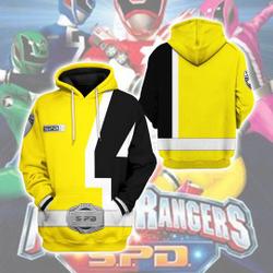 S.P.D Ranger 3D Full Print Costume, Yellow Rannger Christmas Cosplay 3D Hoodie