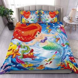 Disney Ariel The Little Mermaid Bedding Set Gift For Your Girlfriend Boyfriend Gift For Love Gift For Friend Best Valentine Present Holiday Gift