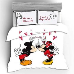 Disney Mickey and Minnie Bedding Set Gift For Your Girlfriend Boyfriend Gift For Love Gift For Friend Best Valentine Present Holiday Gift