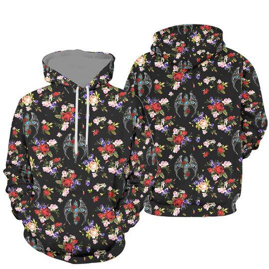 Christian Flower Pattern 3D Hoodie