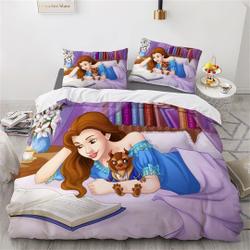 Disney Bella Printing  Set Quilt Cover Pillow Cover Bedding Set GiftGift For Your Girlfriend Boyfriend Gift For Love Gift For Friend Best Valentine Present Holiday Gift