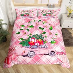Christmas Truck Bedding Set, Xmas Pine Tree Gifts Bedding Set Gift For Your Girlfriend Boyfriend Gift For Love Gift For Friend Best Valentine Present Holiday Gift