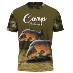 Funny Fishing Men's Short Sleeve Carp Fishing 3D Shirt Meaningful Gift For Family Gift For Boyfriend Valentine Gift