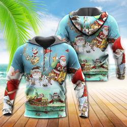 Christmas Cute Santa Claus Funny Style Christmas Santa 3D Hoodie, Christmas 3D Hoodie