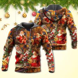 Christmas Funny Santa Claus Gift Xmas Is Coming Art 3D Hoodie, Happy Noel, Christmas Gift