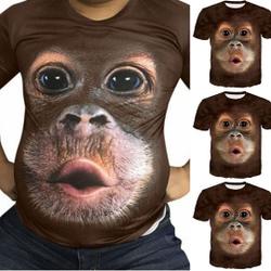 Monkey Pattern 3D T-Shirt Meaningful Gift For Family Gift For Boyfriend Valentine Gift