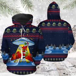 Alien Christmas 3D Hoodie, Birthday Gift, Lion Hoodie, Alien Gift, Family Hoodie