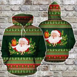Santa Claus Hoodie, Christmas Gift, Christmas 3D Hoodie
