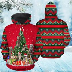 Cat Christmas Hoodie, Winter Hoodie, Christmas Gift, Christmas 3D Hoodie