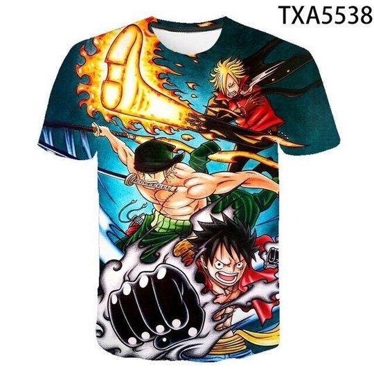 Anime One Piece Pirates 3D T-Shirt Meaningful Gift For Family Gift For Boyfriend Valentine Gift