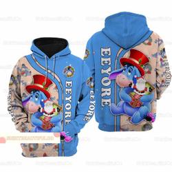 Christmas Eeyore 3D Hoodie, Winnie The Pooh Hoodie