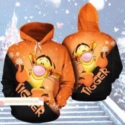 Christmas Tigger 3D Hoodie, Disney Tigger Hoodie, The Tigger Movie 3D Hoodie