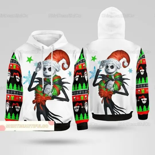 Christmas Jack Skellington Hoodie, Nightmare Before Christmas Hoodie