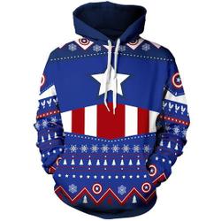 Captain America Christmas 3D All Over Print Hoodie