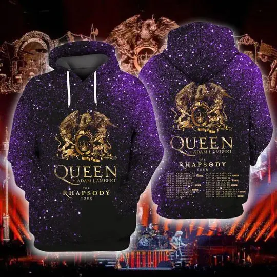 The Rhapsody Tour 2023 Shirt, Queen Adam Lambert The Rhapsody Tour 2023 3D Hoodie