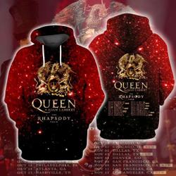 Queen Adam Lambert The Rhapsody Tour 2023 3D Hoodie