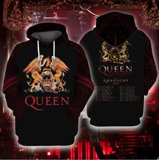 Queen Adam Lambert The Rhapsody Tour 2023 3D Hoodie