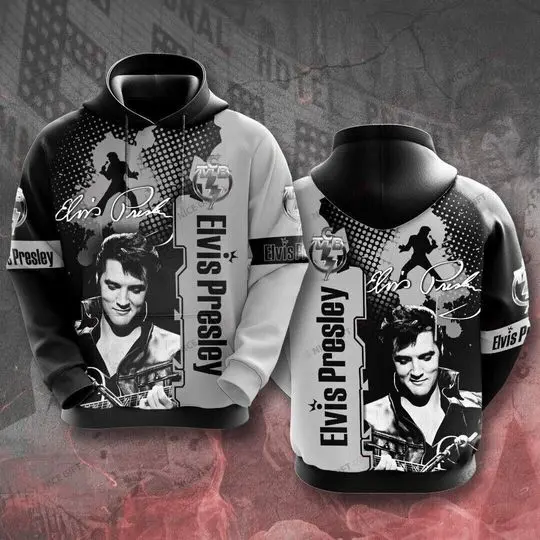 Elvis Presley 3D Hoodie, Elvis Presley Christmas 3D Hoodie