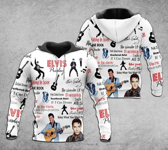 Elvis Presley 3D Hoodie, Elvis Presley Christmas 3D Hoodie