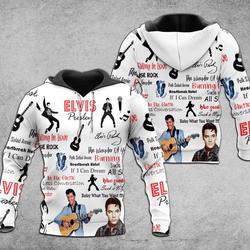 Elvis Presley 3D Hoodie, Elvis Presley Christmas 3D Hoodie
