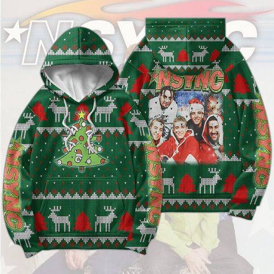 Nsync Band Christmas 3D Hoodie, In My Nsync Reunion Era All Over Print Hoodie