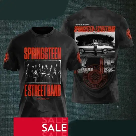 Bruce Springsteen And E Street Band 2023 Tour 3D Tshirt Meaningful Gift For Family Gift For Boyfriend Valentine Gift