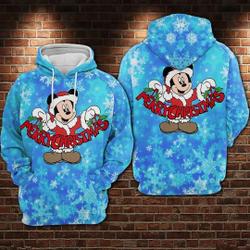 Mickey Mouse Santa Merry Christmas Best Xmas Gift Hoodie 3D Printed
