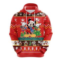 3D Hoodie All Over Print for Fan |Mickey Christmas-Unisex 3D Shirt,Size S-5XL