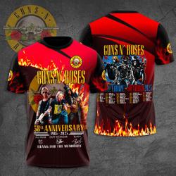 NEW! Gun N' Roses North America Tour 2023 T-Shirt 3D Print Shirt Men Women S-5XL Meaningful Gift For Family Gift For Boyfriend Valentine Gift