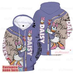 Christmas Daisy Duck Hoodie, Custom Daisy Donald Hoodie, Daisy Duck Movie