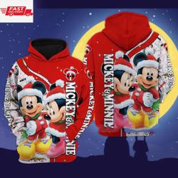 Christmas Mickey And Minnie 3D HOODIE