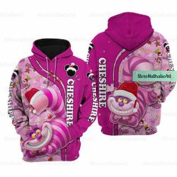 Christmas Cheshire Cat Hoodie, Cheshire Cat 3D Hoodie, Cheshire Cat