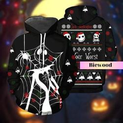 Jack Skellington Christmas Hoodie, Disney Family Xmas Shirt, Nightmare Before Christmas