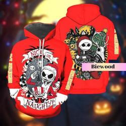 Christmas Jack Skellington Hoodie, Disney Christmas Sweatshirt, Jack Skellington Christmas