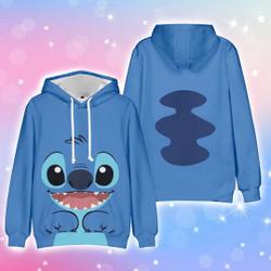 Christmas Stitch 3D Hoodie, Angel Stitch Shirt, Stitch And Angel Matching Cosplay