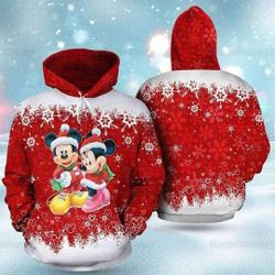 Mickey And Minnie Santa Christmas Hoodie, Disney Xmas Shirt