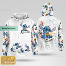 Christmas Disney Stitch Hoodie, Stitch 3D Hoodie