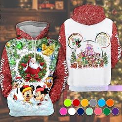 Christmas Mickey Mouse Hoodie, Custom Mickey Hoodie