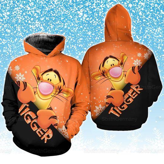 Tigger Christmas Hoodie, Disney Winnie The Pooh Hoodie