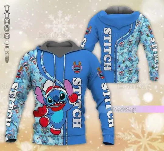 Christmas Stitch Hoodie, Disney Stitch Hoodie