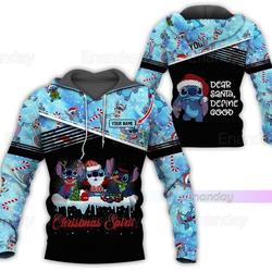 Christmas Stitch Hoodie, Custom Disney Stitch Hoodie