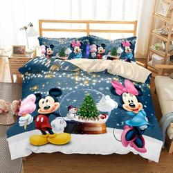 Mickey And Minnie Bedding Set, Disney Christmas Bedding Set Gift For Your Girlfriend Boyfriend Gift For Love Gift For Friend Best Valentine Present Holiday Gift
