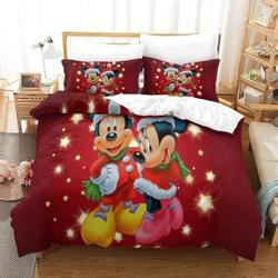 Mickey And Minnie Bedding Set, Disney Christmas Bedding Set Gift For Your Girlfriend Boyfriend Gift For Love Gift For Friend Best Valentine Present Holiday Gift